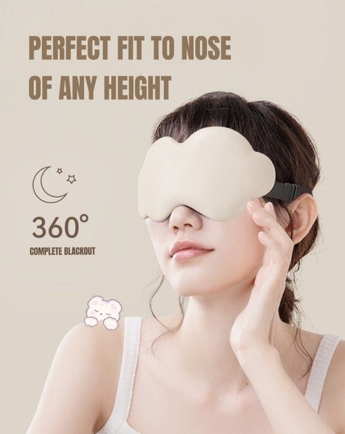 3D Contoured Puffy Cute Could Sleep Eye Mask - Ultra Lightproof and Co