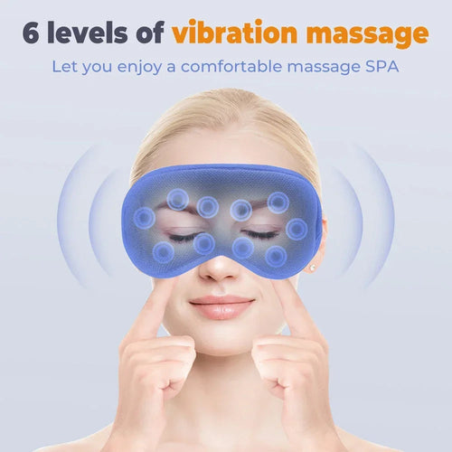 3D Eye Mask 6 level Vibration Eye Mask 3 Level Heated Electric Steam